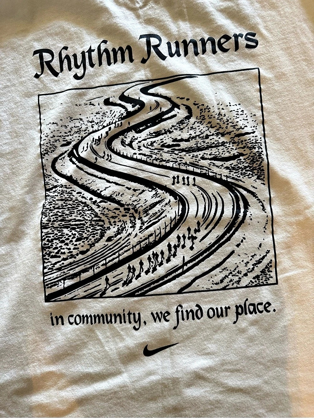 Nike Rhythm Runners Community T-Shirt Graphic Tee Size Large
